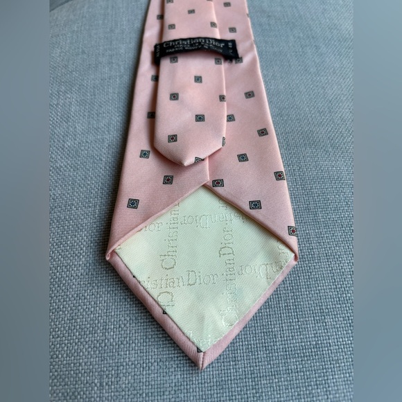 Christian Dior Vintage Pink Patterned Tie - Picture 7 of 9
